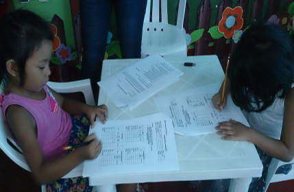 Students taking assessment