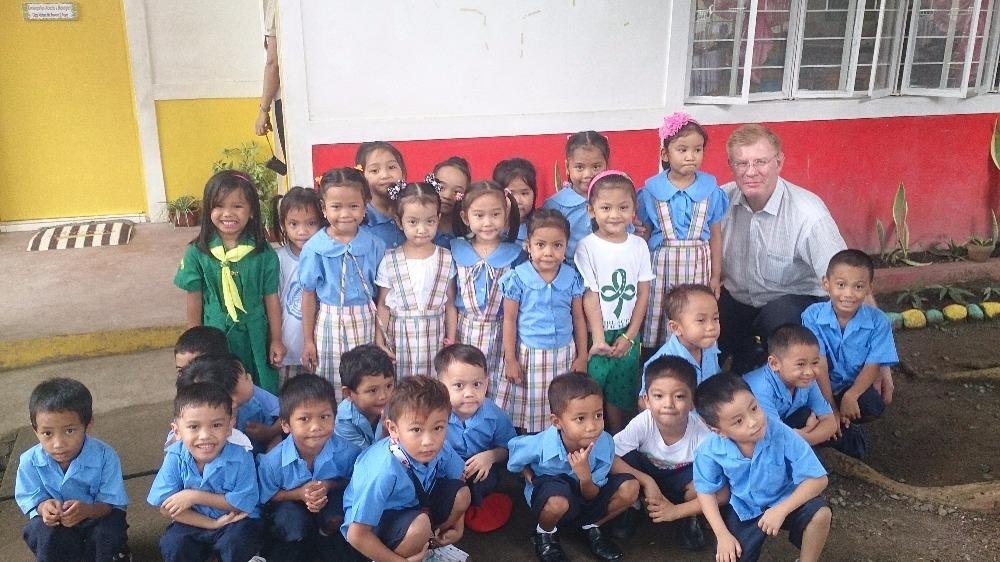 Jan Berglöw with students