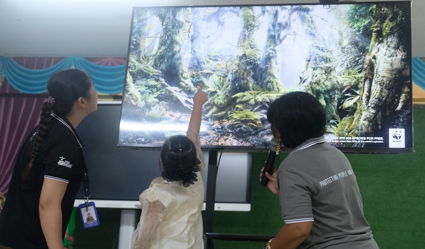 Students engaged in environmental learning